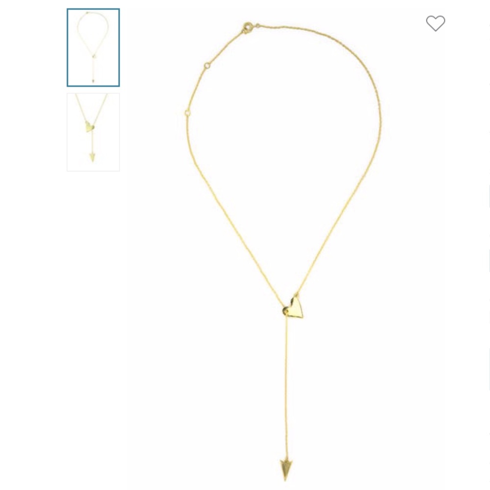 Adornia 14k Gold Heart & Arrow Necklace